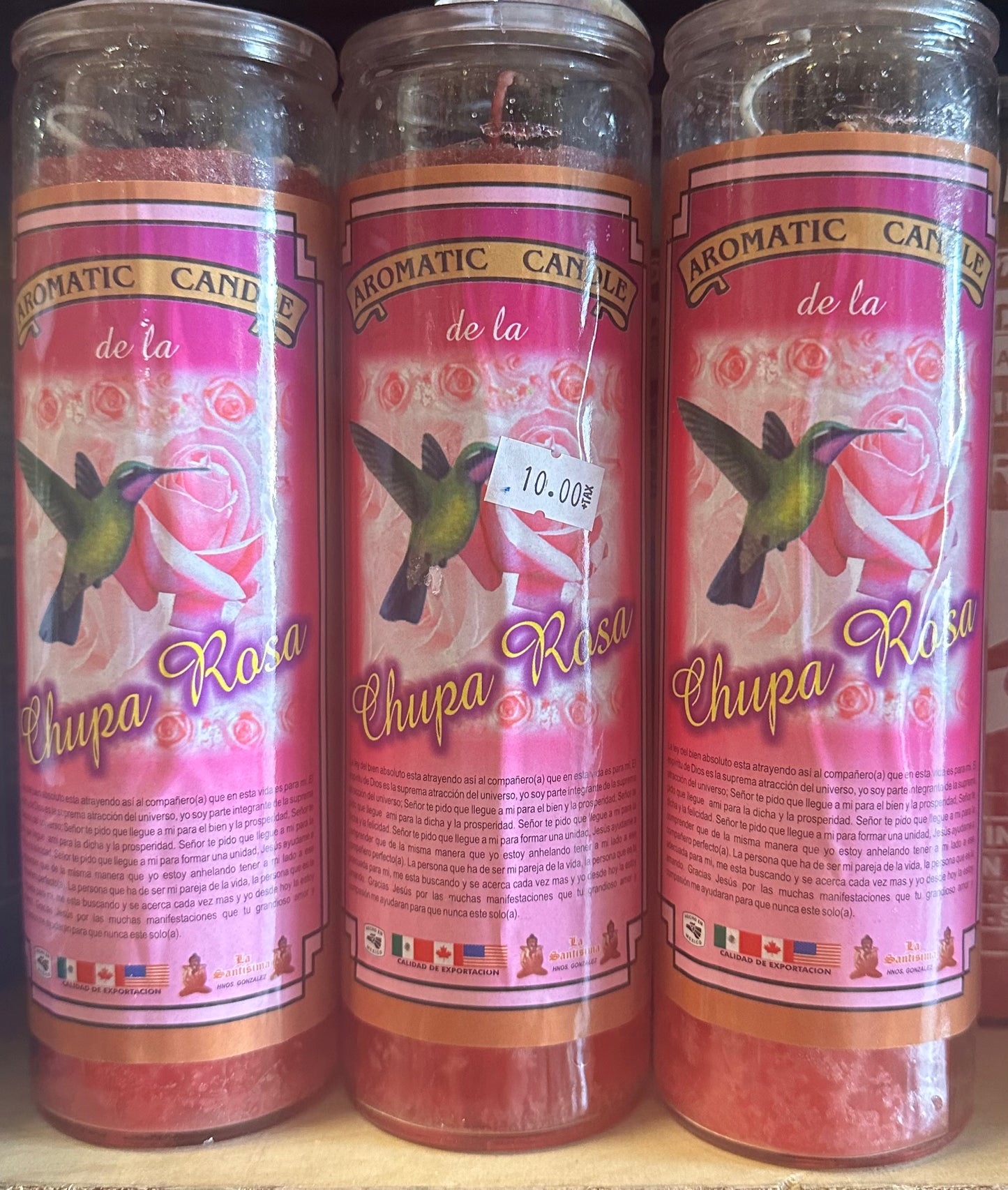 Vela chupa rosa
