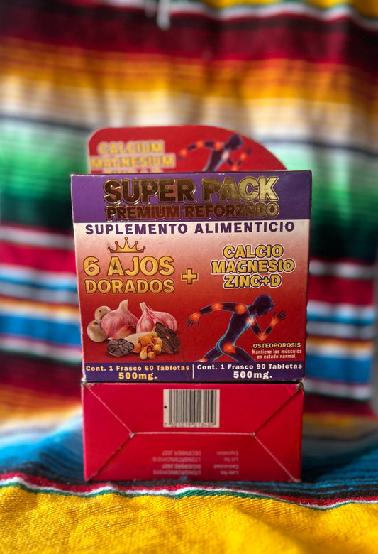 6 Ajos Dorados + Calcio Magnesio Zinc+D