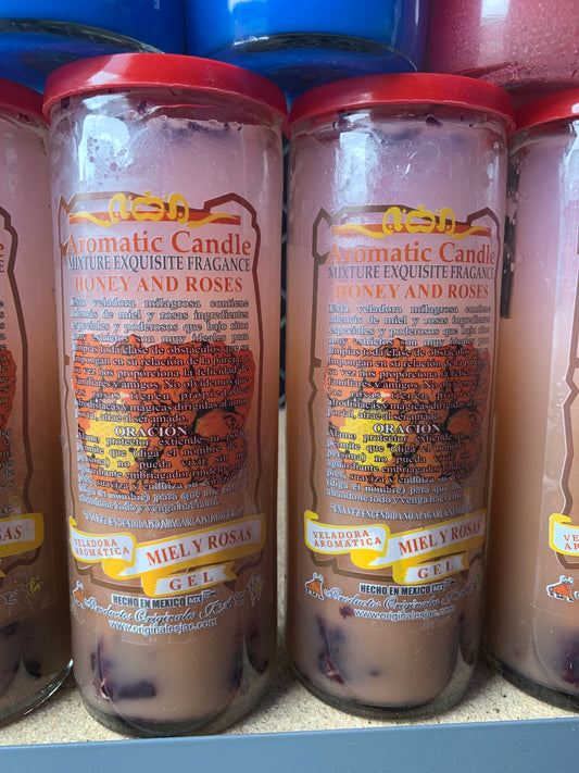 Veladora Miel y rosas
