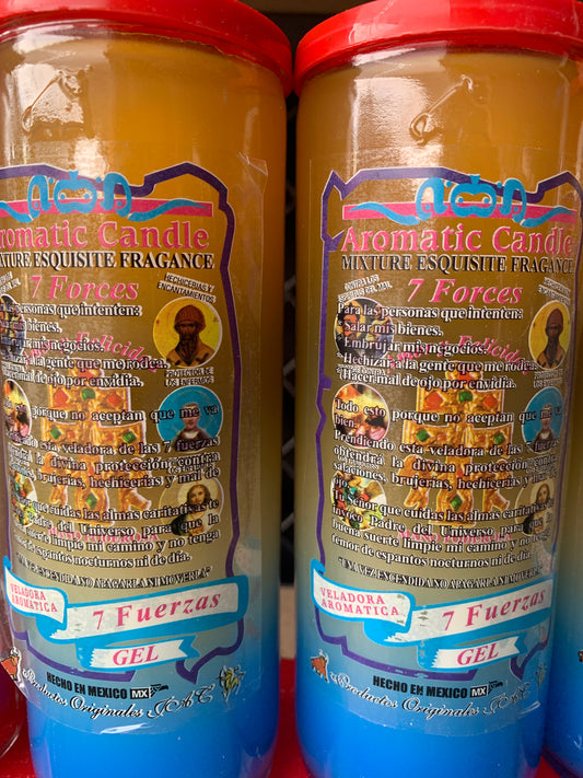 veladora 7 fuerzas gel