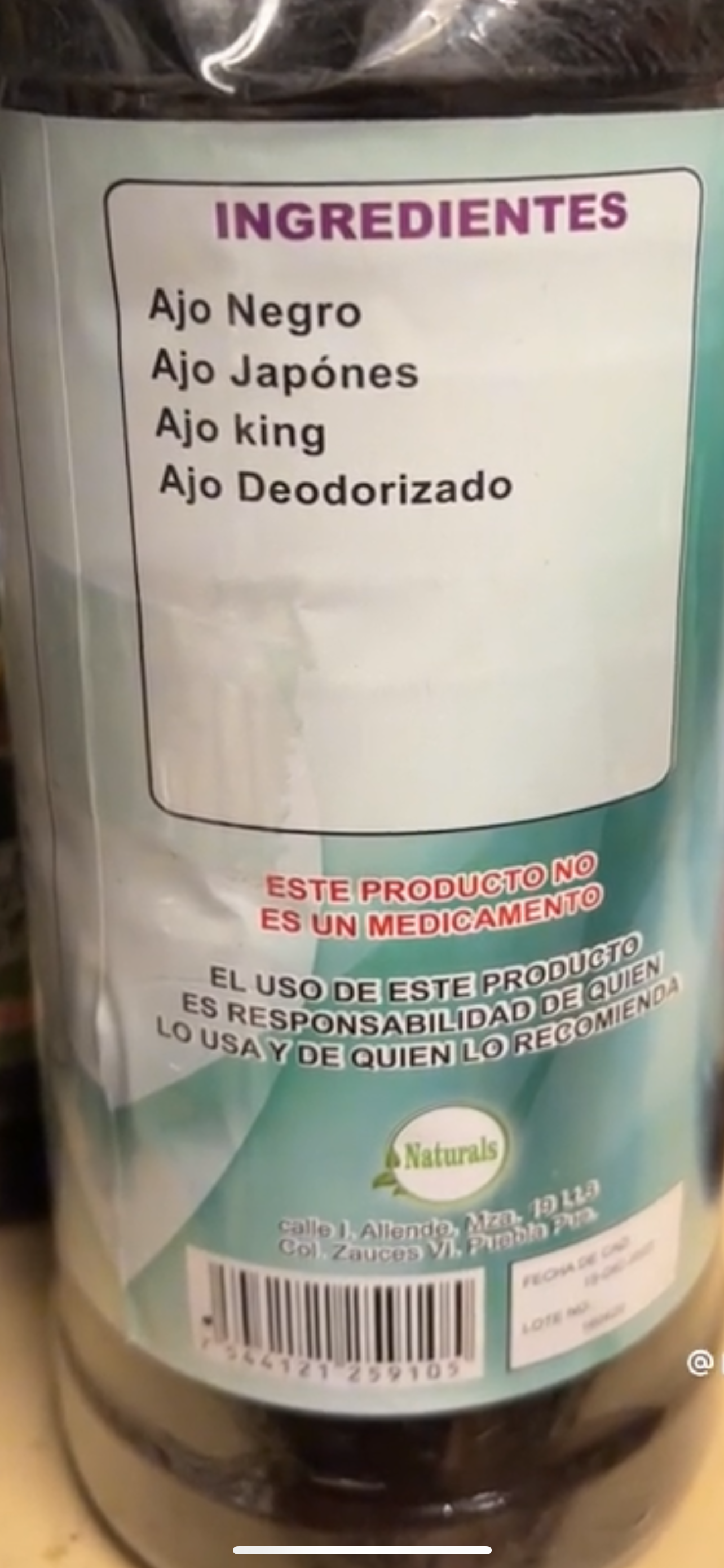 AJO NEGRO LIQUIDO